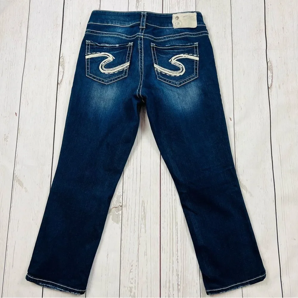 Silver Suki Mid Capri Jeans Size 28